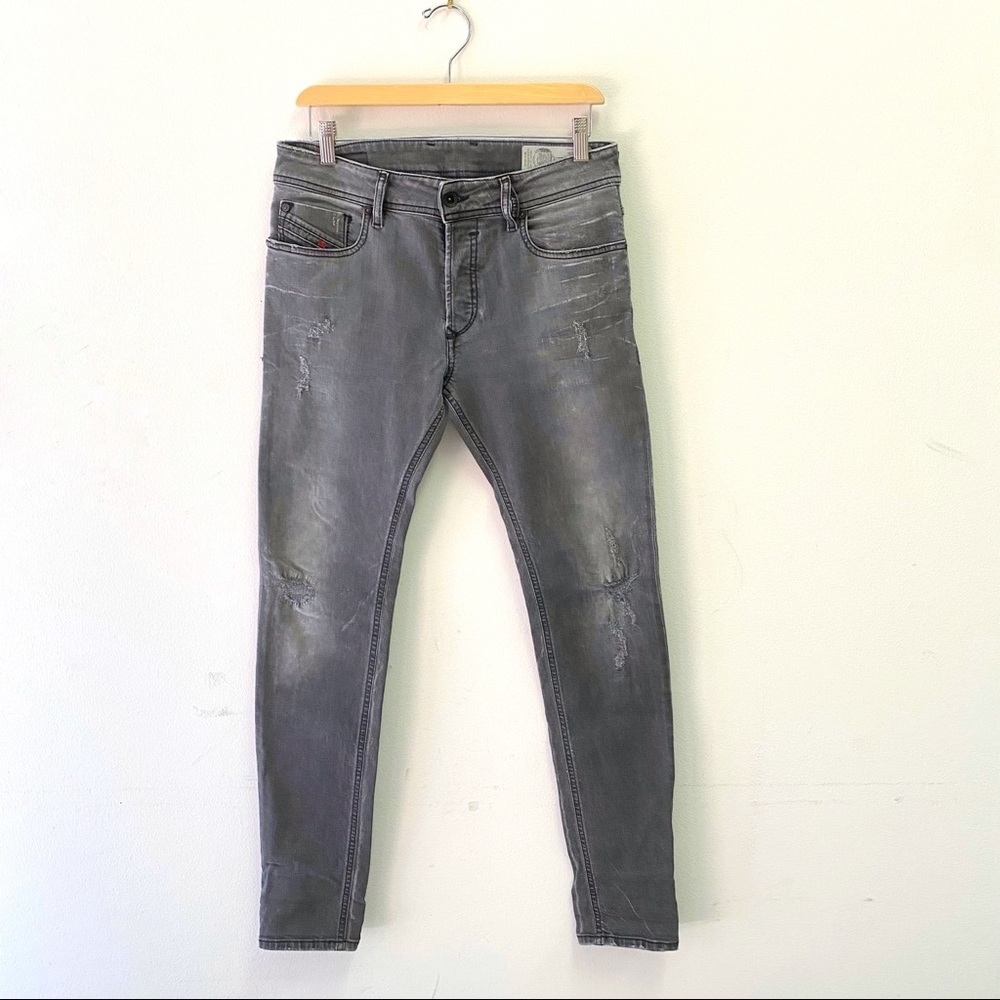 Diesel Men’s Sleenker Slim Skinny Fit Gray Jeans W29 L30 EUC